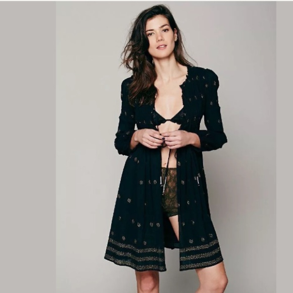 Free People Intimately Smocked Jacket Cover Up